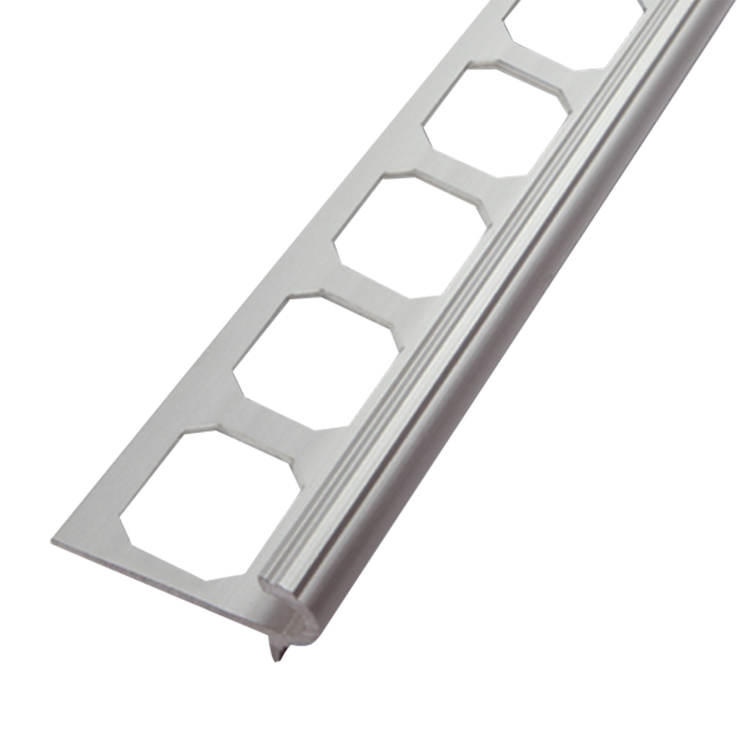 Stair-nosing profile Florentine design aluminum natural 300cm