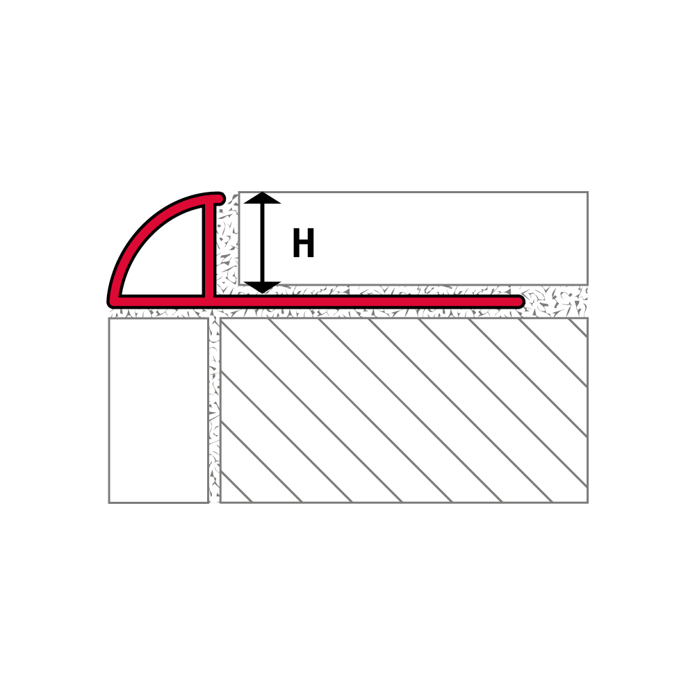 Round profile, PVC Pergamon, 250 cm, 10 mm