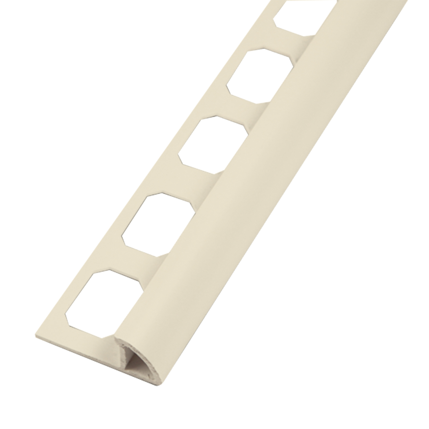 Viertelkreisprofil, PVC pergamon, 250 cm, 10 mm