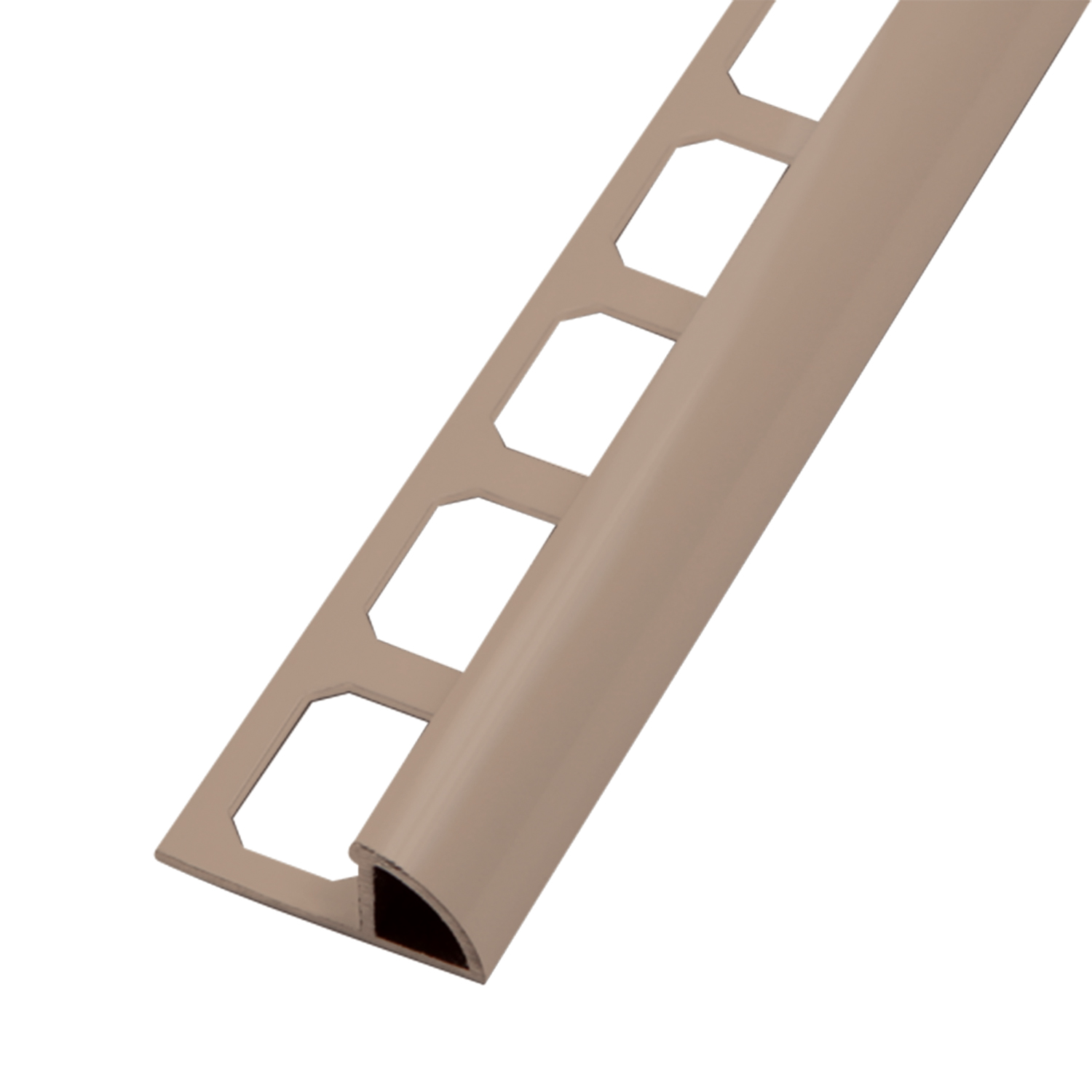 Round profile, aluminum caramel powder coated, 250 cm