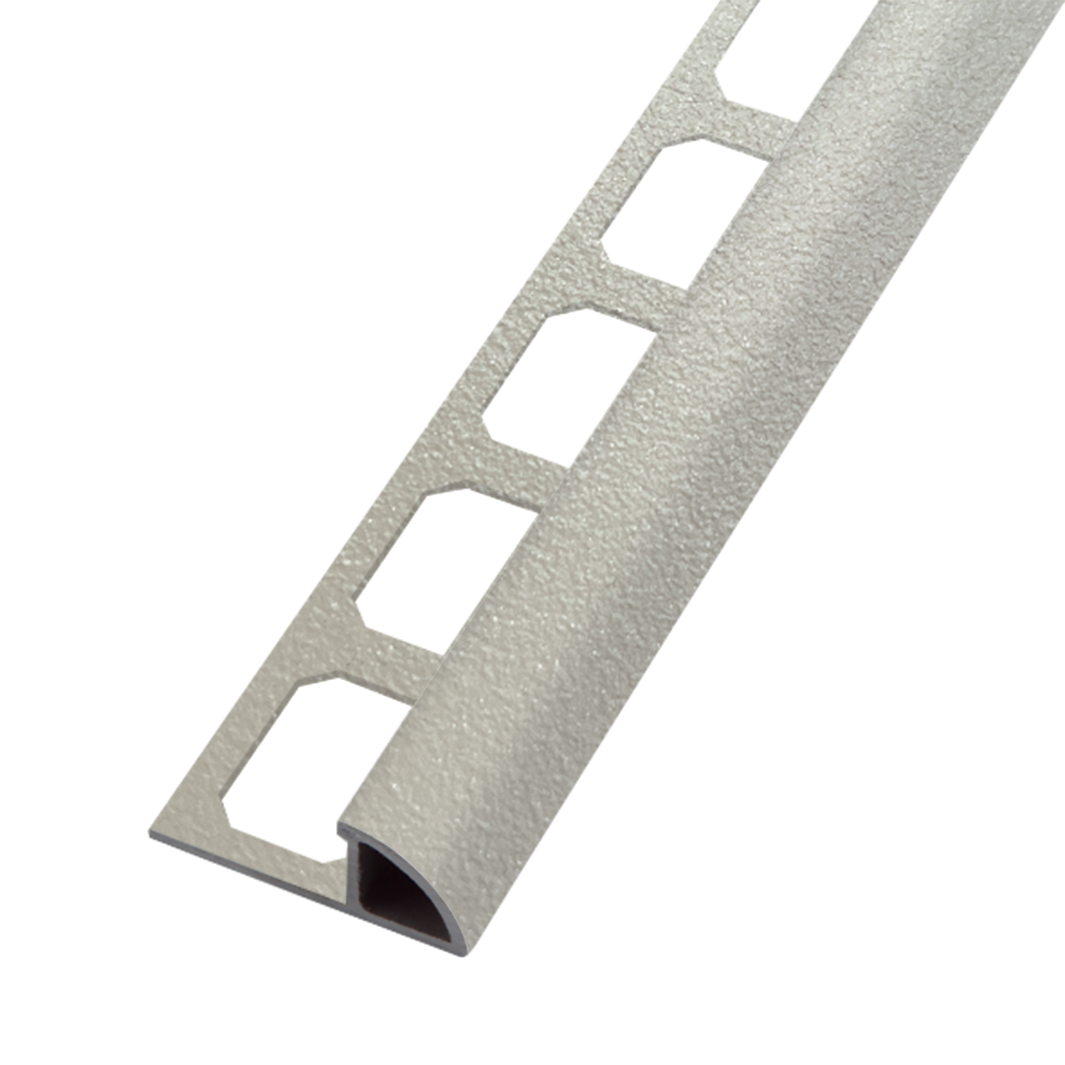 Round profile, Aluminum silver grey brilliant structured, 250 cm