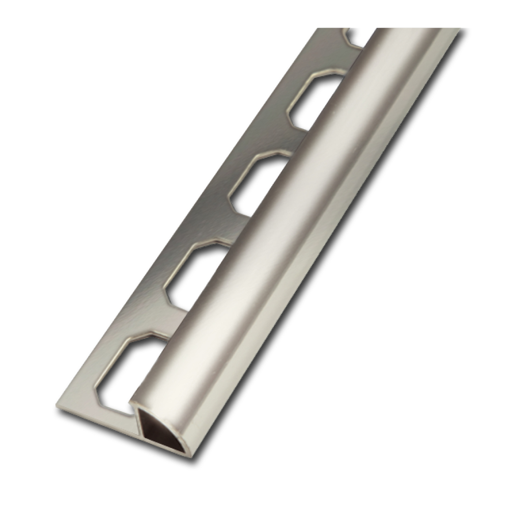 Round profile, aluminum high-gloss anodized titanium, 250 cm