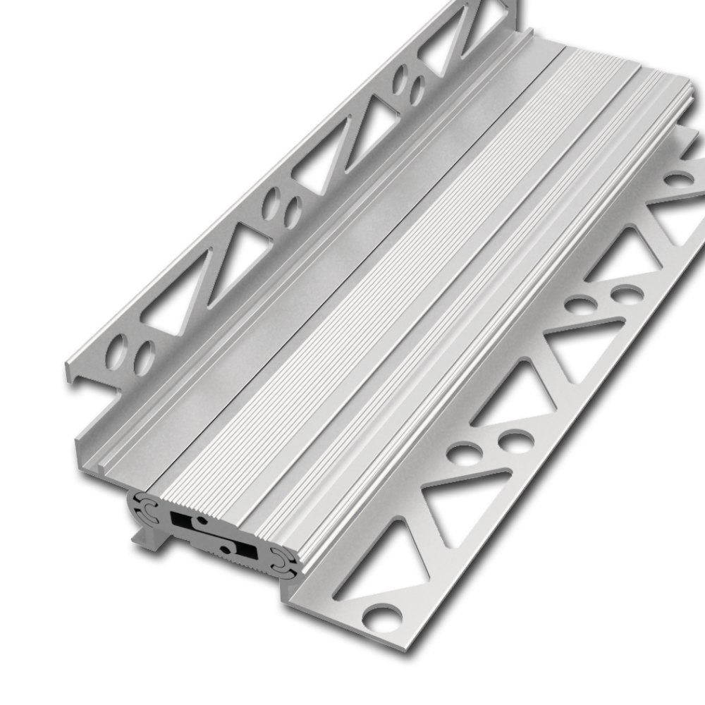 Structural expansion joint profiles made of solid aluminum with three-dimensional movement absorption/wall connection 250cm