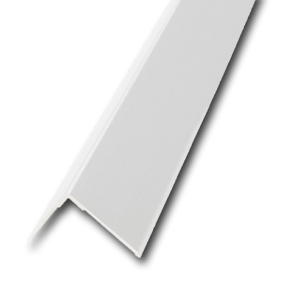 Corner protection profile, aluminum Powder coated brilliant white, 250 cm
