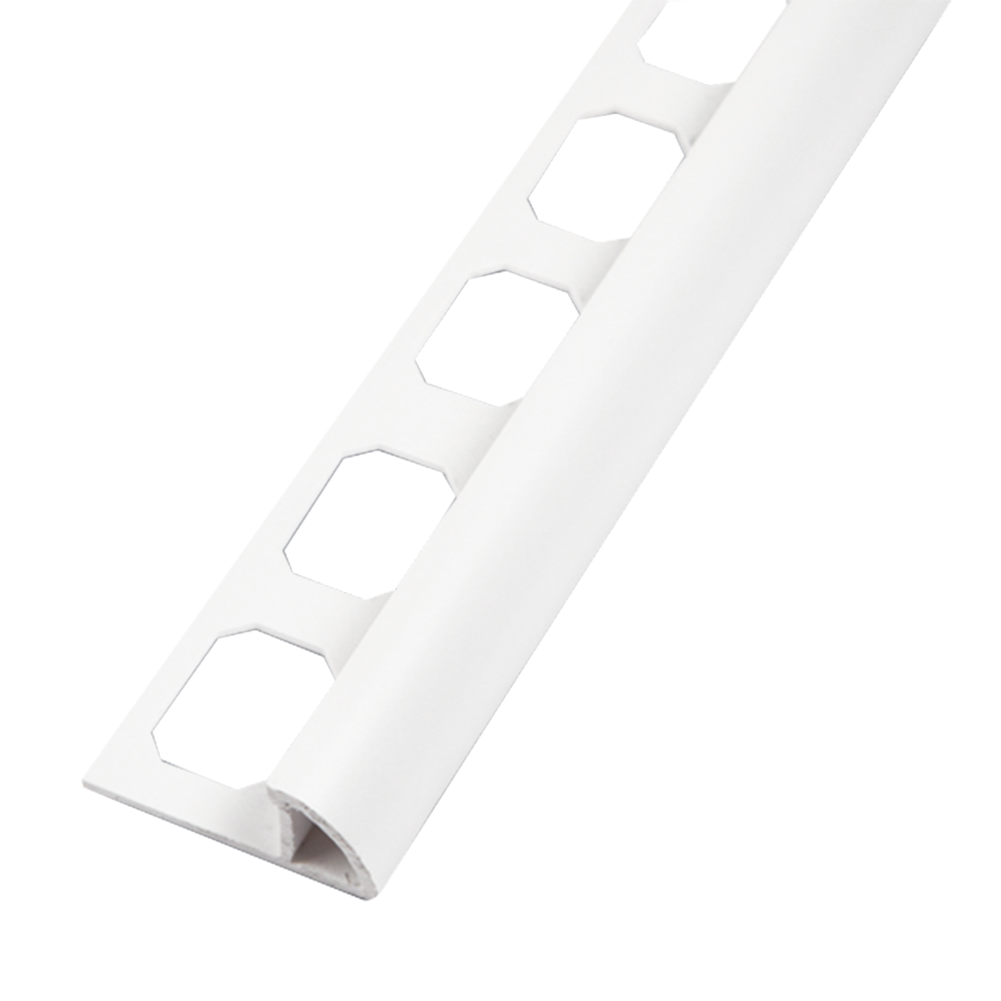 Round profile PVC 300cm brilliant white