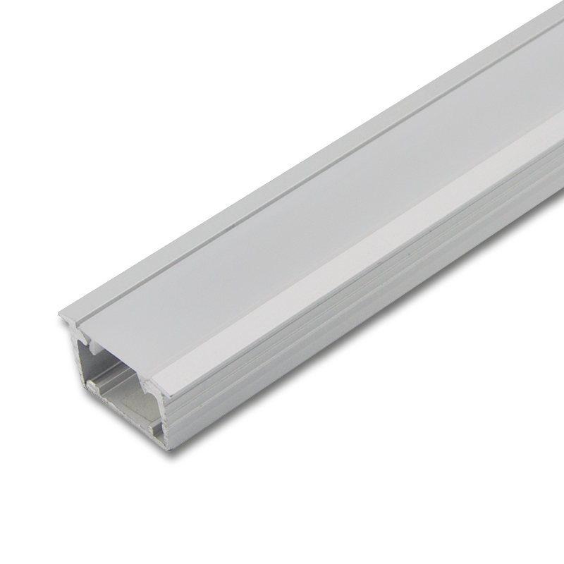 LED decorative profile, anodized aluminum silver, with edge cover, 250 cm