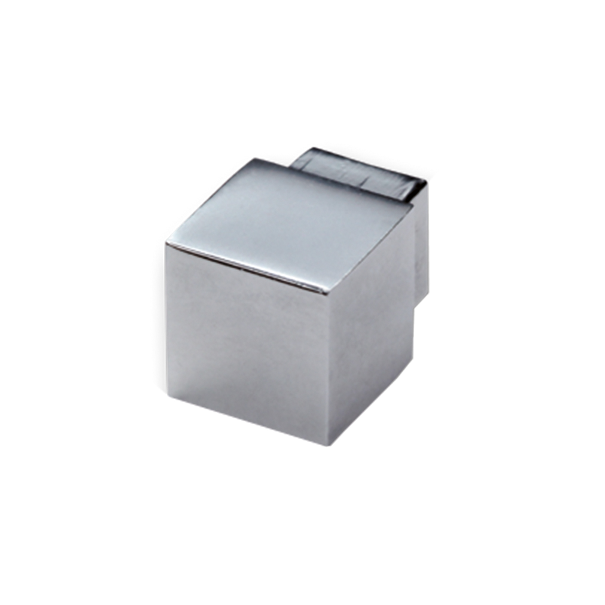 Square edge corner piece, aluminum silver high-gloss anodized silver