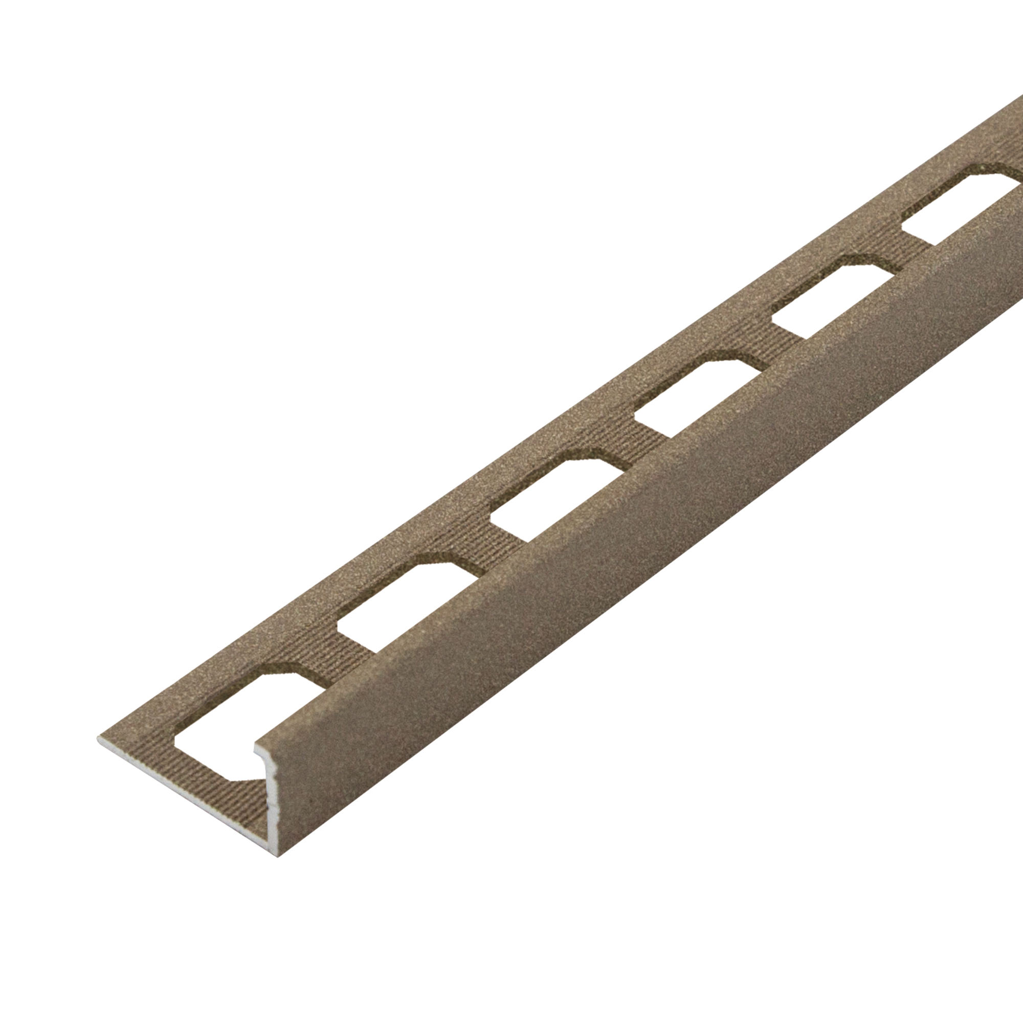 L-shaped edging profiles, aluminum texture coated quartz, 250 cm